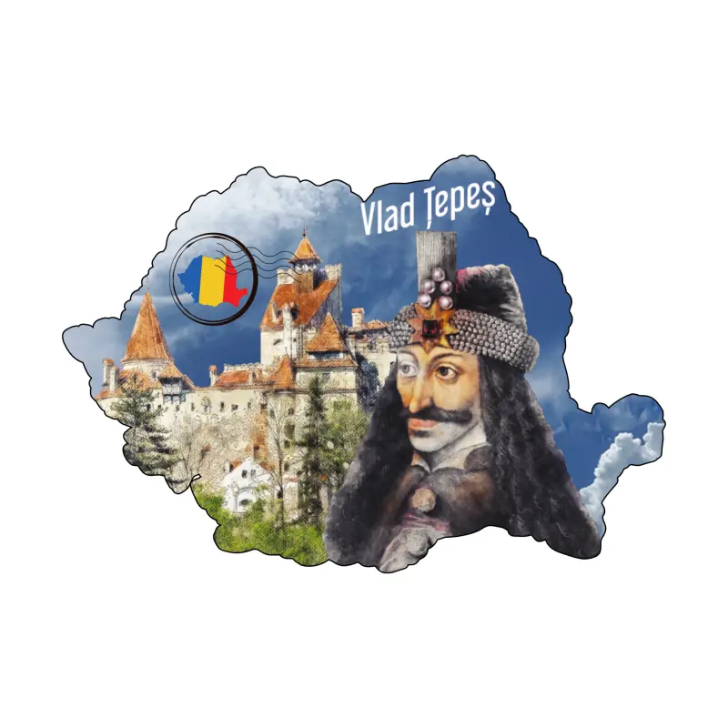 Mgs193-castelul bran, vlad tepes, magnet harta